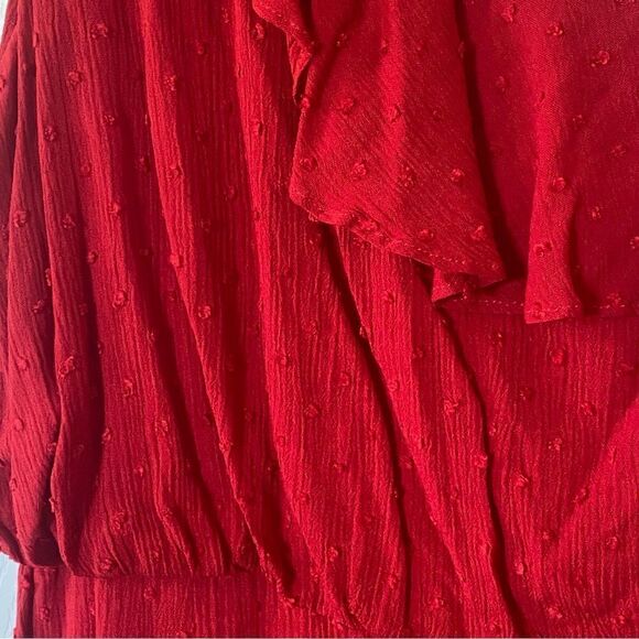 WAYF Red Ruffle Dress - Picture 7 of 14